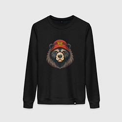 Женский свитшот Русский медведь в шапке с гербом