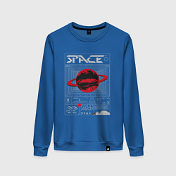 Свитшот хлопковый женский Space streetwear, цвет: синий