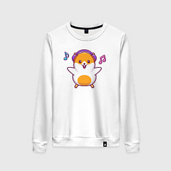 Женский свитшот Музыкальный хомяк