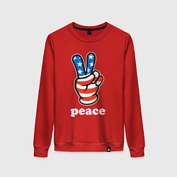 Женский свитшот USA peace