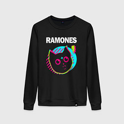 Женский свитшот Ramones rock star cat