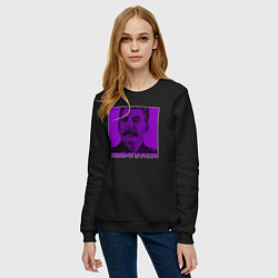 Свитшот хлопковый женский Joseph Stalin, цвет: черный — фото 2