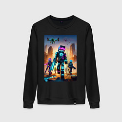 Женский свитшот Minecraft - cyberpunk ai art fantasy