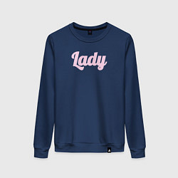Женский свитшот Lady розовыми буквами