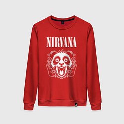 Женский свитшот Nirvana rock panda