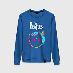 Женский свитшот The Beatles rock star cat