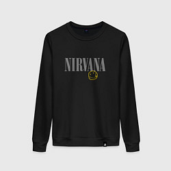 Женский свитшот Nirvana logo smile