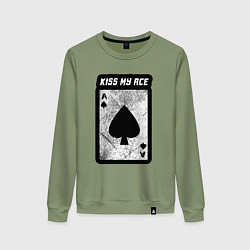 Женский свитшот Поцелуй мой туз