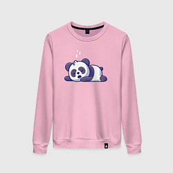 Свитшот хлопковый женский Панда спит, цвет: светло-розовый