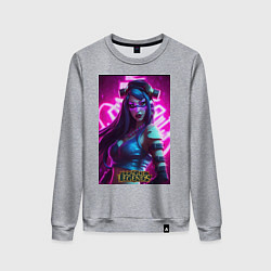 Свитшот хлопковый женский League Of Legends Akali Kda, цвет: меланж