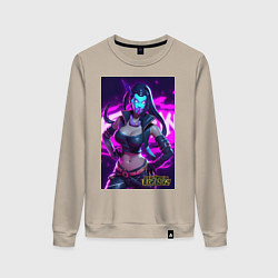 Свитшот хлопковый женский League of Legends Akali Kda, цвет: миндальный