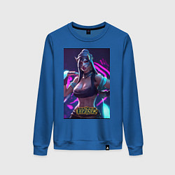 Свитшот хлопковый женский League of Legends Akali Kda, цвет: синий