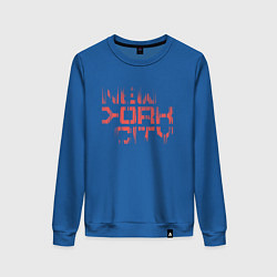 Свитшот хлопковый женский New york city streetwear, цвет: синий