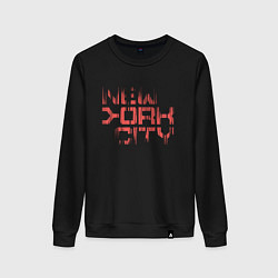 Свитшот хлопковый женский New york city streetwear, цвет: черный