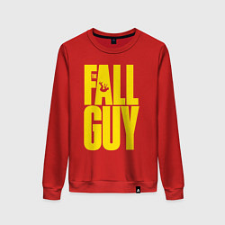 Свитшот хлопковый женский The fall guy logo, цвет: красный