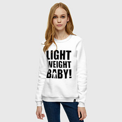 Свитшот хлопковый женский Light weight baby, цвет: белый — фото 2