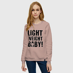 Свитшот хлопковый женский Light weight baby, цвет: пыльно-розовый — фото 2