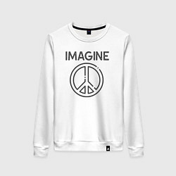 Свитшот хлопковый женский Peace imagine, цвет: белый