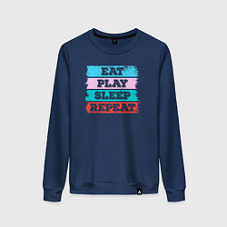 Женский свитшот Eat play sleep repeat