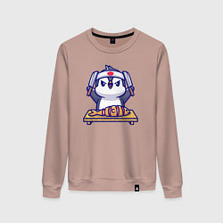 Женский свитшот Повар пингвин