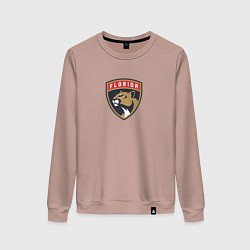 Свитшот хлопковый женский Florida Panthers NHL, цвет: пыльно-розовый