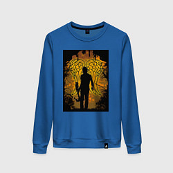 Свитшот хлопковый женский Ходячие мертвецы Дэрил Диксон, цвет: синий