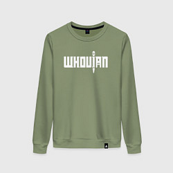 Свитшот хлопковый женский Whovian, цвет: авокадо
