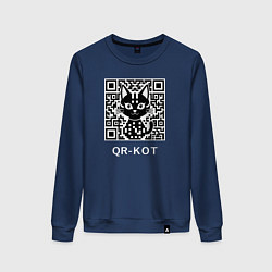 Женский свитшот QR-кот