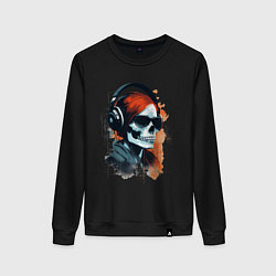 Женский свитшот Grunge redhead girl skull