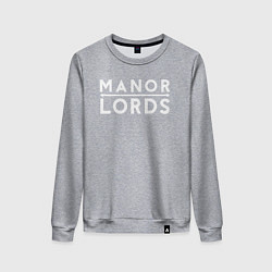Свитшот хлопковый женский Manor lords logo, цвет: меланж