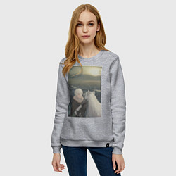 Свитшот хлопковый женский Для тебя Бессмертный Фуши, цвет: меланж — фото 2