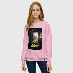Свитшот хлопковый женский Fallout - The Ghoul, цвет: светло-розовый — фото 2