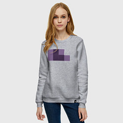 Свитшот хлопковый женский Око Эндердракона, цвет: меланж — фото 2