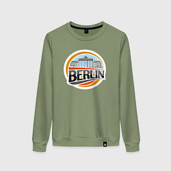 Свитшот хлопковый женский Berlin, цвет: авокадо