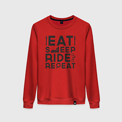 Женский свитшот Eat sleep ride repeat