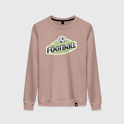 Свитшот хлопковый женский Football sport, цвет: пыльно-розовый
