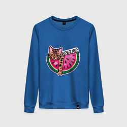 Женский свитшот Бенгальский кот арбузер