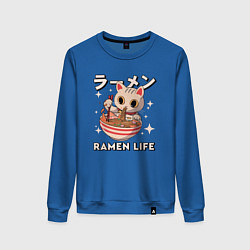 Свитшот хлопковый женский Ramne life, цвет: синий