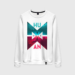 Свитшот хлопковый женский Once human logotype, цвет: белый