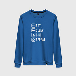 Женский свитшот Eat sleep bike repeat