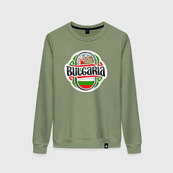 Свитшот хлопковый женский Моя Болгария, цвет: авокадо