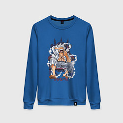 Свитшот хлопковый женский One piece дым smoke, цвет: синий