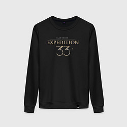 Свитшот хлопковый женский Clair Obsur expedition 33 logo, цвет: черный