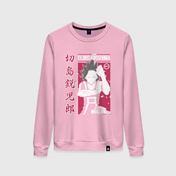 Свитшот хлопковый женский Моя геройская академия My Hero Academia Эйдзиро Ки, цвет: светло-розовый
