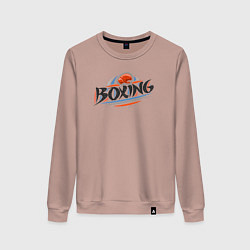 Свитшот хлопковый женский Style boxing, цвет: пыльно-розовый