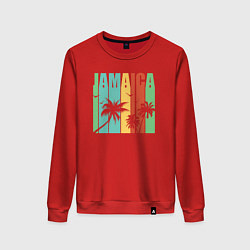 Свитшот хлопковый женский Jamaica, цвет: красный