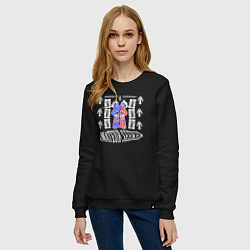 Свитшот хлопковый женский Amateur Seeker Streetwear, цвет: черный — фото 2
