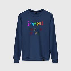 Свитшот хлопковый женский BTS J-hope! Im Your Hope, цвет: тёмно-синий