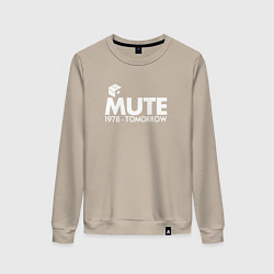 Свитшот хлопковый женский Depeche Mode - Mute Records, цвет: миндальный