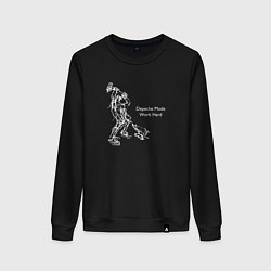 Свитшот хлопковый женский Depeche Mode - Work Hard, цвет: черный